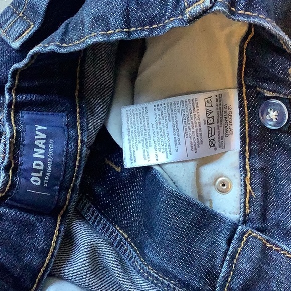 💕 Old Navy Straight Cut Jeans sz12 Adjustable Waist - Picture 4 of 11